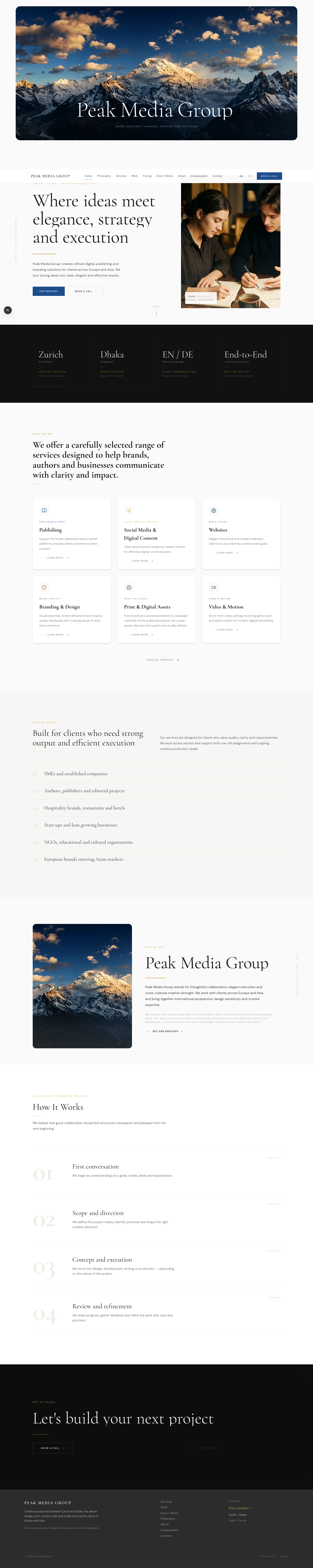PeakMedia Group homepage