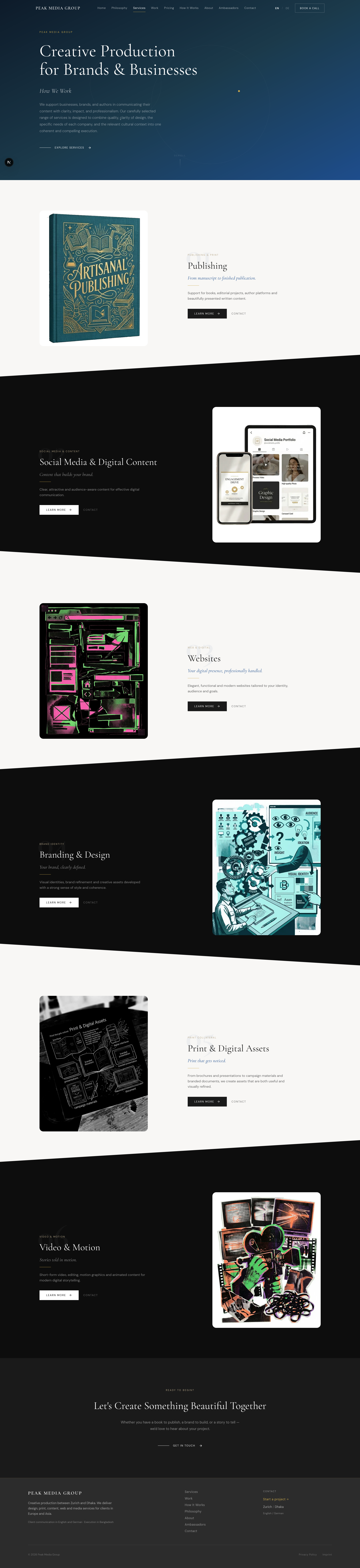 PeakMedia Group services page